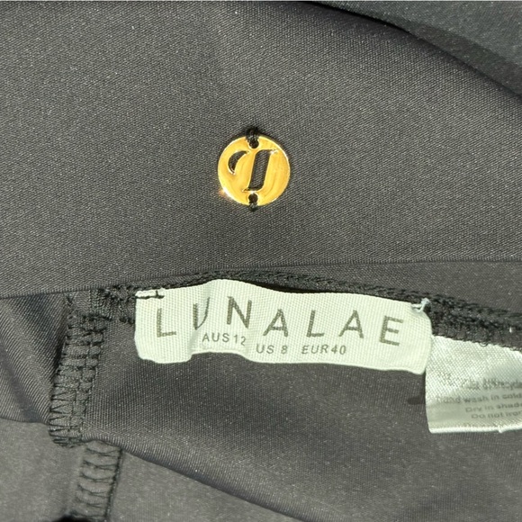 Lunalea Sz 8 Athletic Shorts Ruched Athleisure Gym Black - Picture 3 of 4